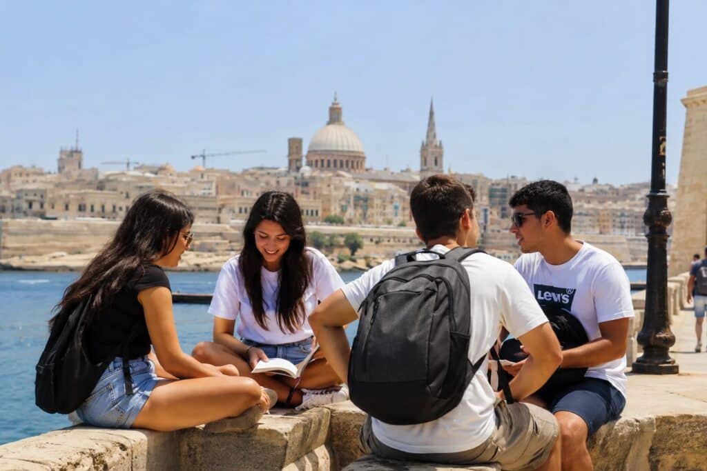 Estudiantes en Malta