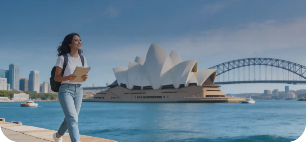 Chica estudiante haciendo su maestría en Australia
