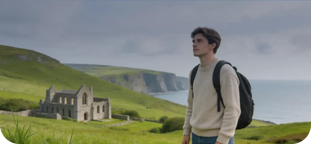 Joven estudiando en Irlanda