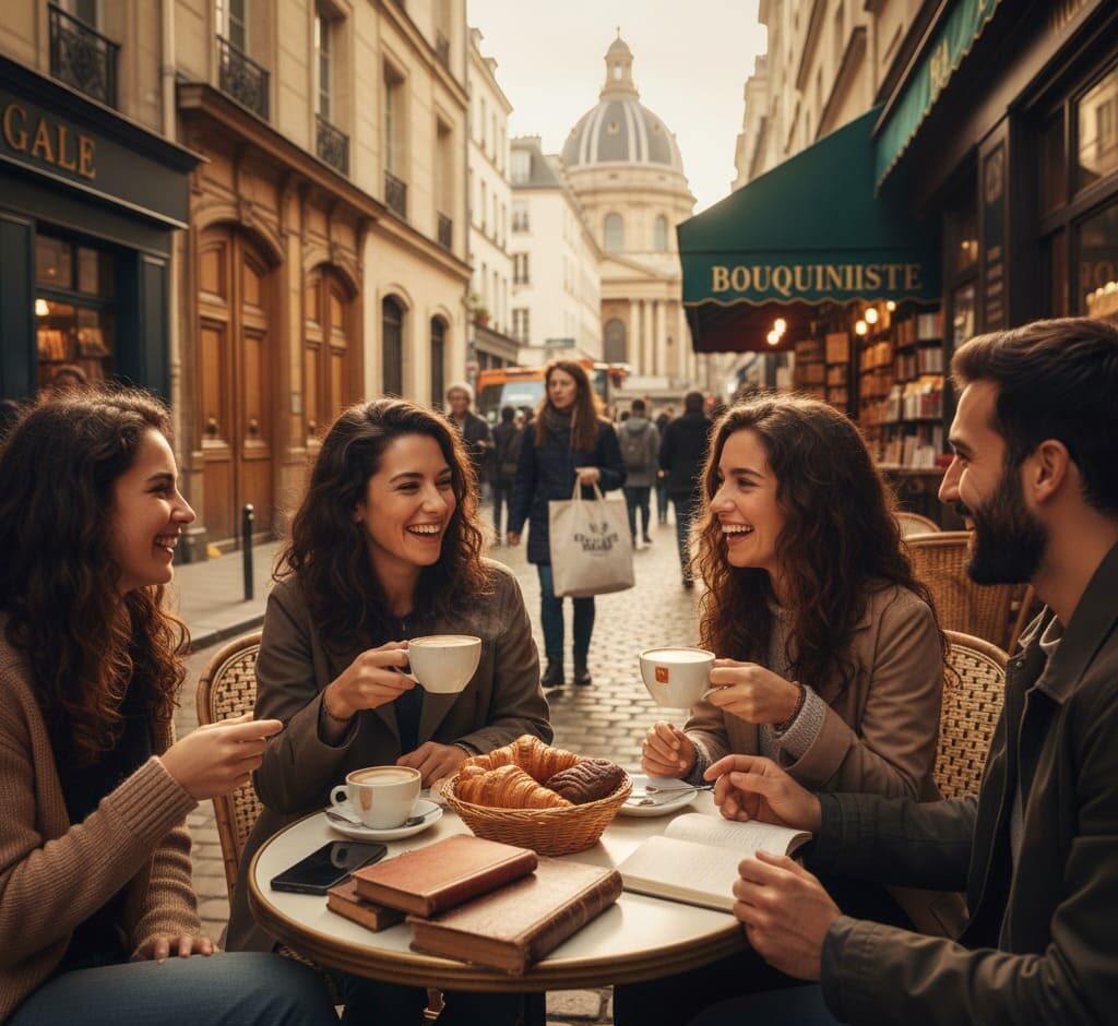 Personas compartiendo tardes en el barrio latino