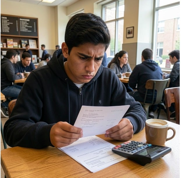 Joven estudiando en el extranjero