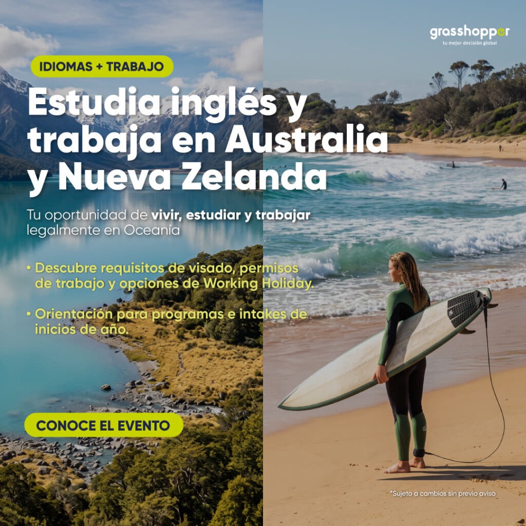 Evento para estudiar inglés y trabajar en Australia y Nueva Zelanda